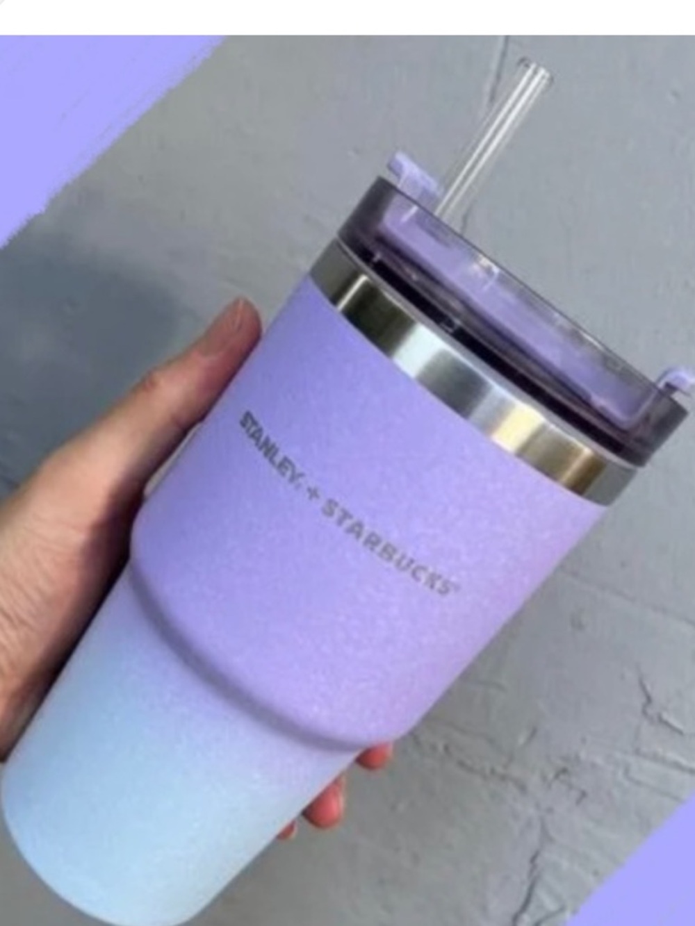 Starbucks x Stanley Lavender Ombre Tumbler 20oz coffee tea mug new - Picture 4 of 5